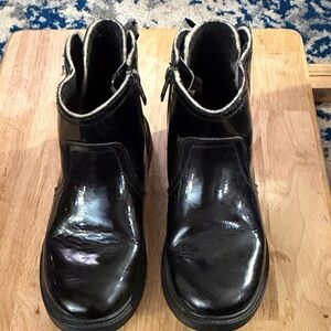 UGG Shiny Black Kids Boots Size 3